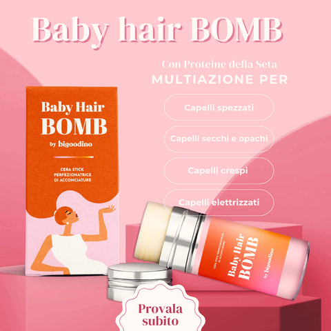 Bigoodino® - Baby Hair Bomb - Cera Stick per Acconciatura